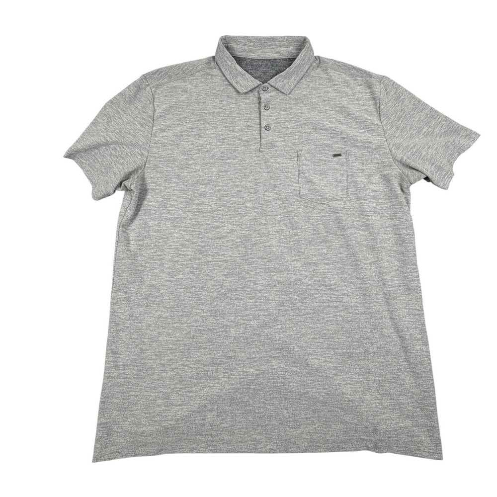 Vuori V164 Ace Polo Shirt Short Sleeve Pocket Heathered Grey Performance